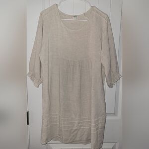 Umgee Linen Blend Dress Medium
